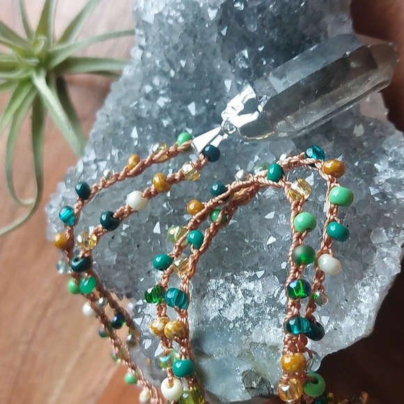 Smoky Quartz Crystal Necklace, Forest, Artisan Jewelry by Rust Belt Raised - Picture 7 of 16